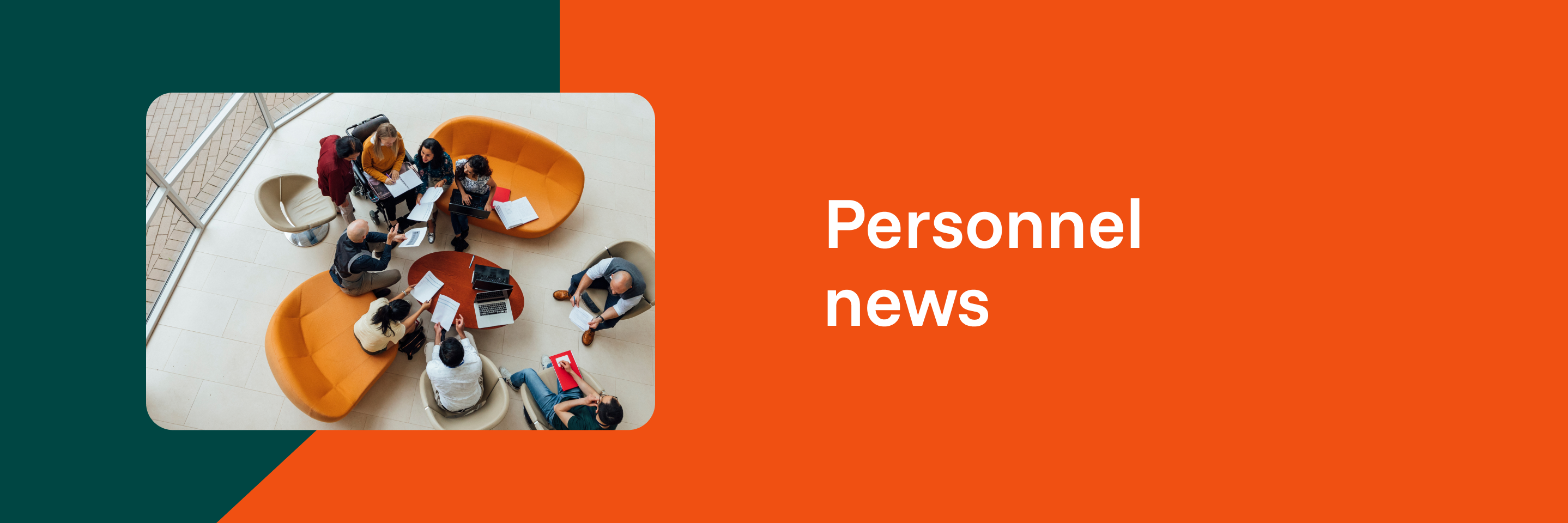 Group discussing personnel news.