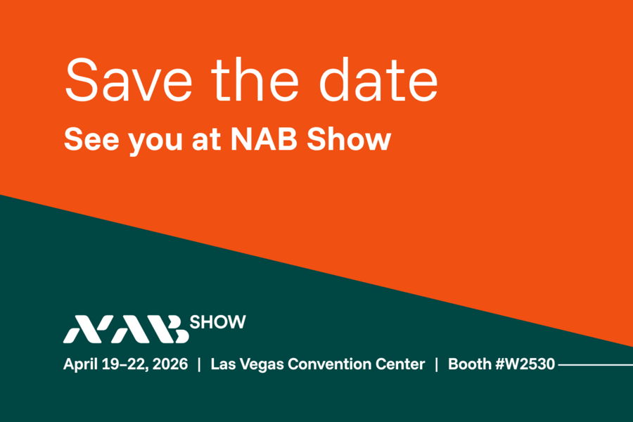 Save-the-date graphic for NAB Show 2026 in Las Vegas with dates and booth number W2530.