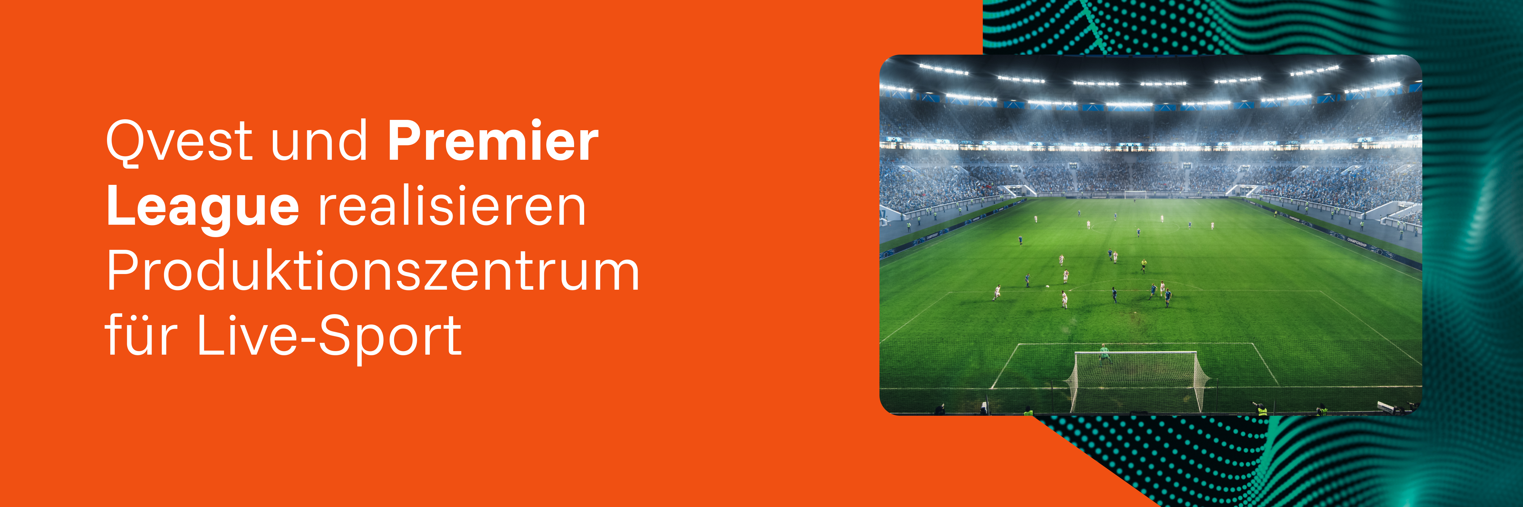 Fußballspiel mit Stadionpublikum.