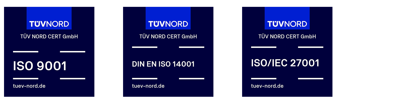 TÜV NORD certification logos.
