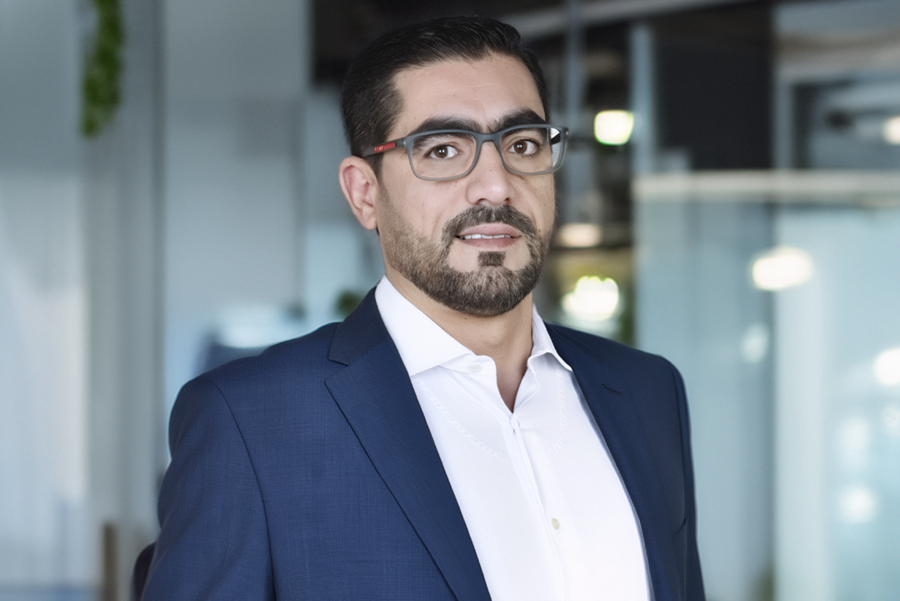 Businessman in a modern office.
