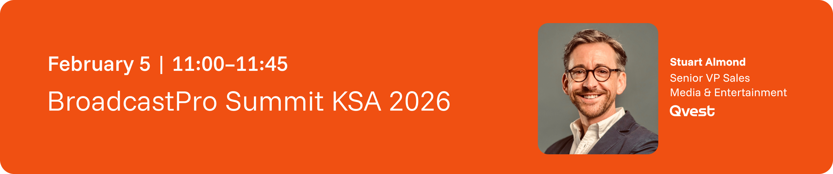 Graphic divider BroadcastPRO Summit, Stuart Almond