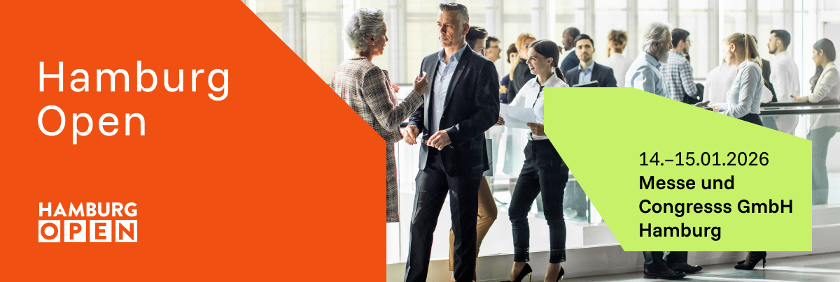 Ankündigung der Hamburg Open am 14. und 15. Januar 2026 in Hamburg.