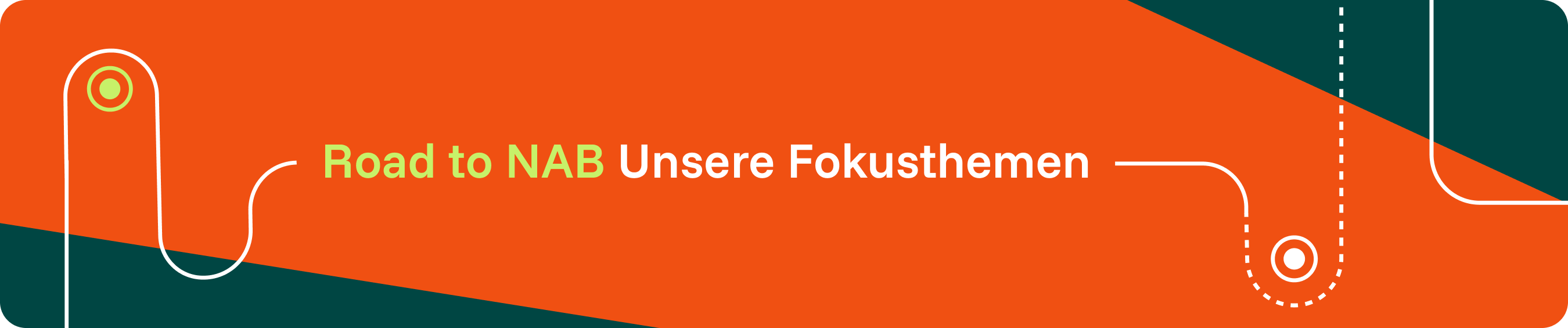 Banner für die Veranstaltung Road to NAB.