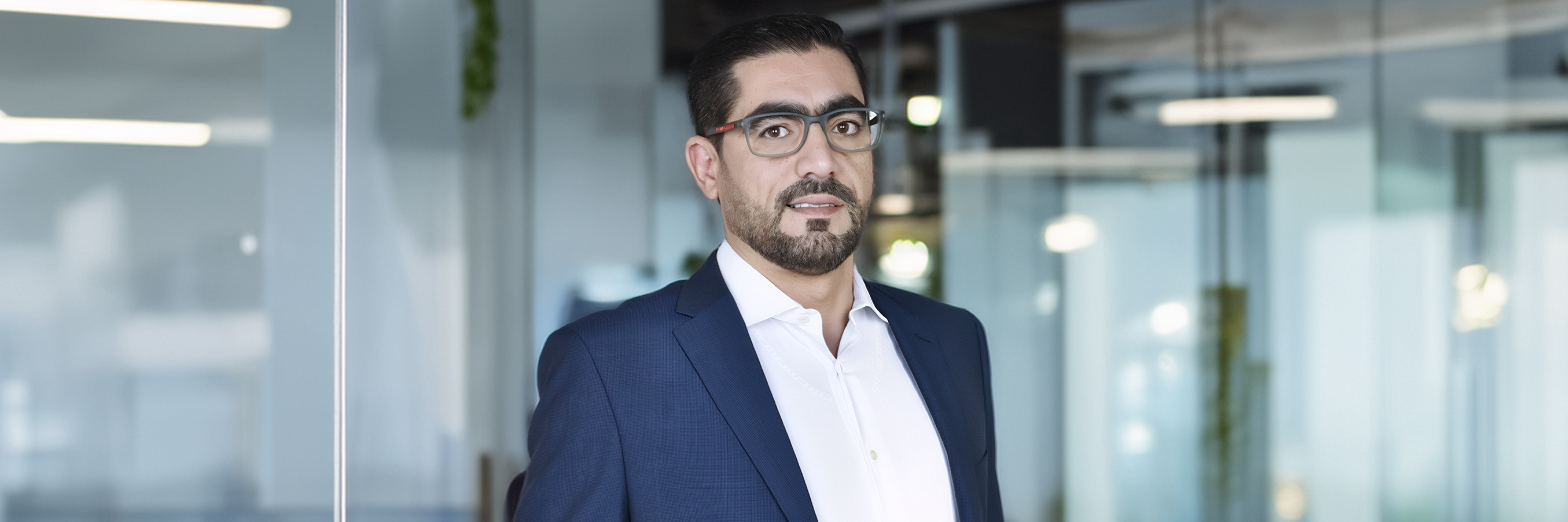 Businessman in a modern office.